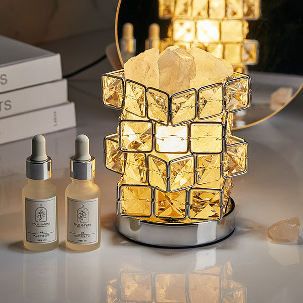 KUBE Season Flameless Aromatherapy Night Light White Tea Diffuser Stone Crystal Indoor Fragrance Fresh Sleeping Birthday Gift