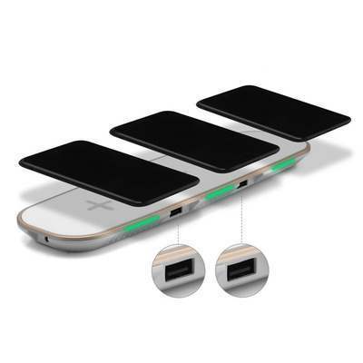 Universal 3--1 Qi Wireless Charger Base Charging Pad Device